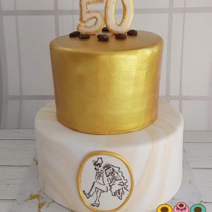 עוגת יום נישואין 50-תמונה לבאנר של עוגות מעוצבות